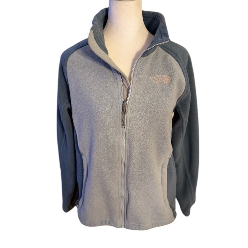 The North Face Vintage Slate Blue Full Zip Fleece Jacket Size Small